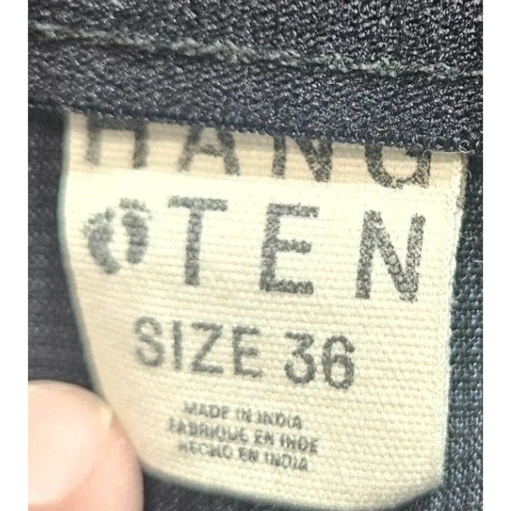 Hang Ten Mens Black Hybrid Walk Shorts Size 36 Textured Stretch Surf Casual